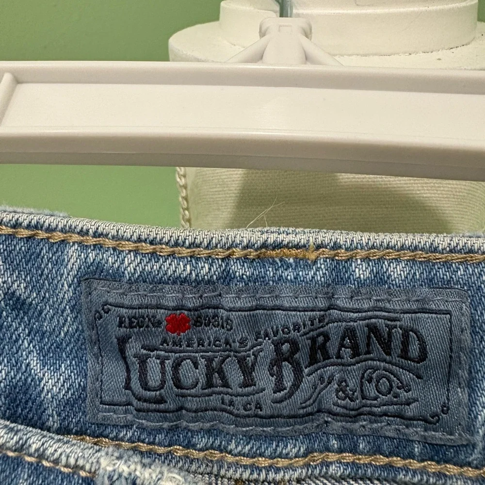 Lucky Brand Light Blue Distressed Flare Jeans - Picture 4 of 6